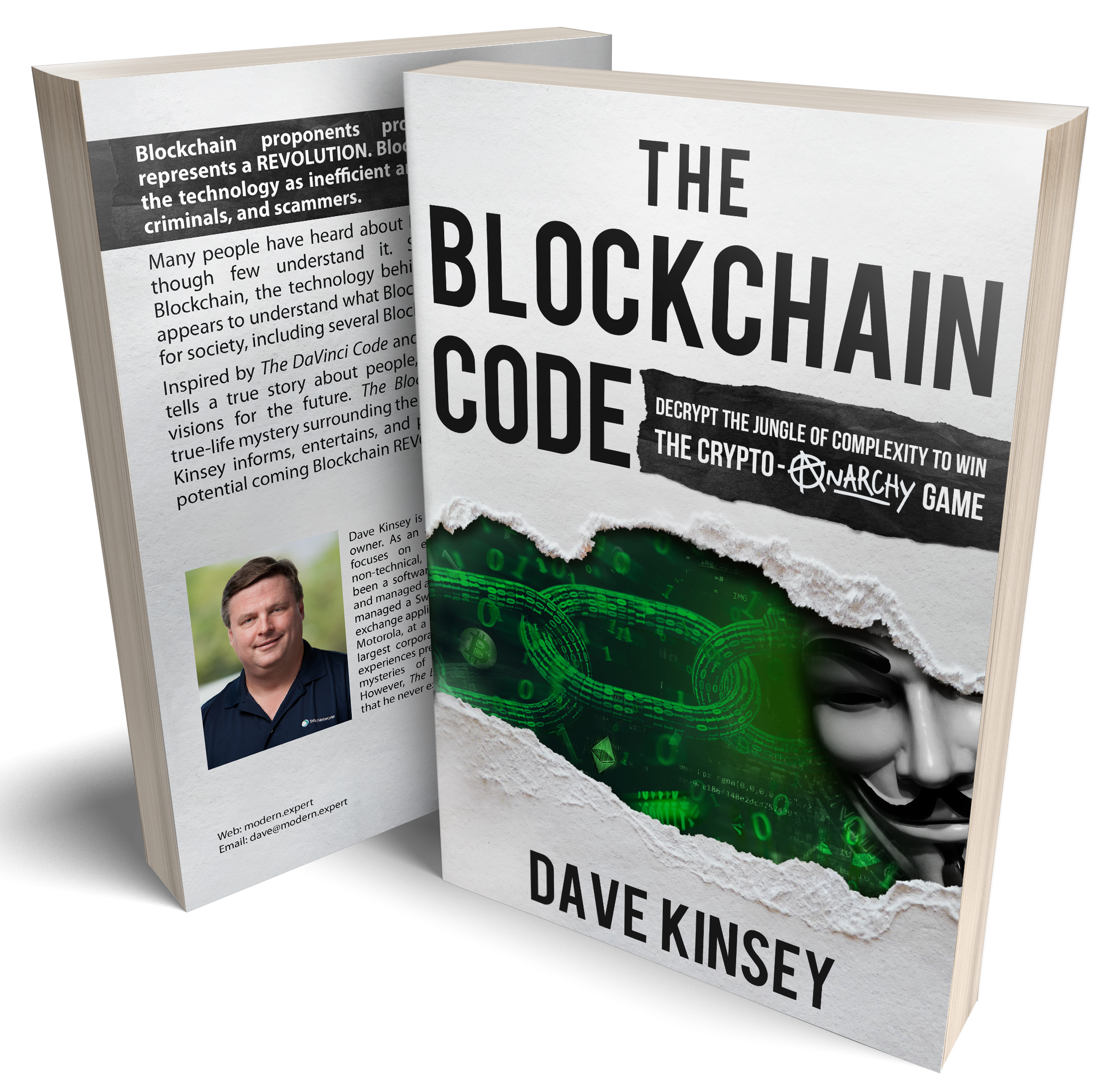 The Blockchain Code book cover — bound in chains